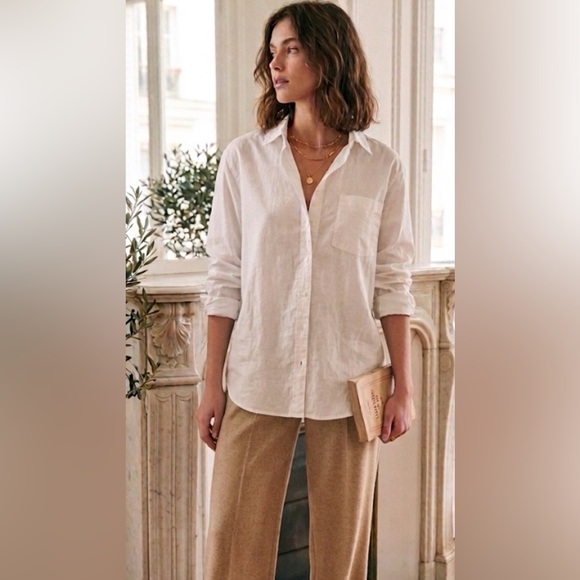 Reformation Tops - Reformation $128 Will Oversized White Button Down Shirt | Size S
